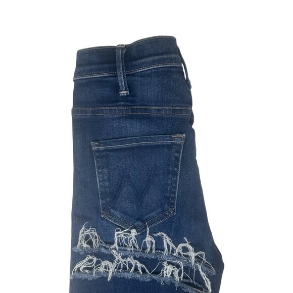 Mother The Hustler Ankle Fray High Rise Flare Jeans Size 25 In Home Movies - Picture 8 of 16